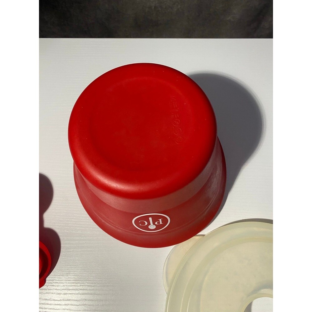 Pampered Chef Red Silicone Microwave Popcorn Maker Bowl #1457 - Picture 5 of 7